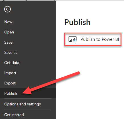 Publish to the PowerBI website