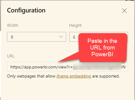 iFrame configuration